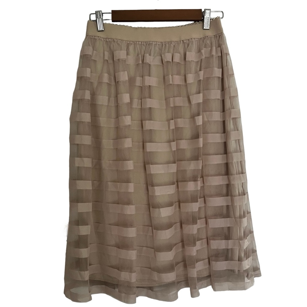 Metrowear Translucent Striped Sheer Skirt Size PM